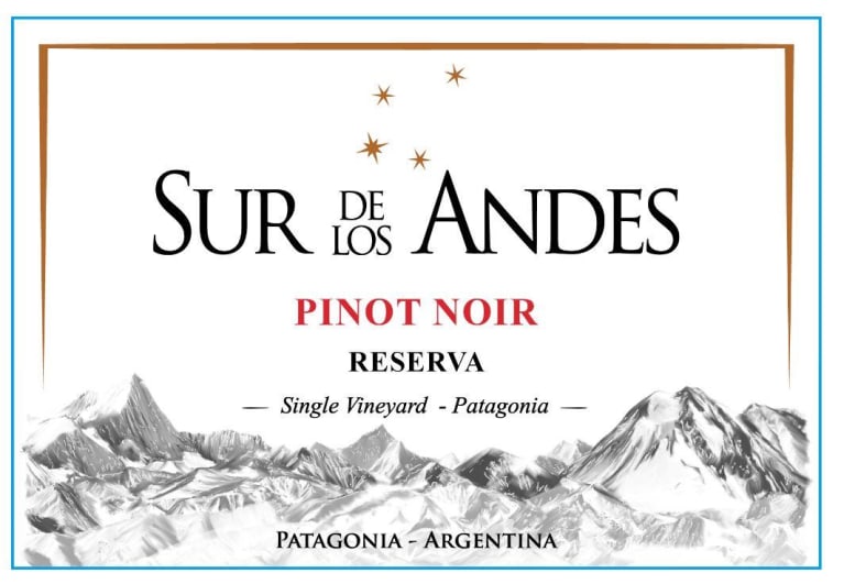 Sur de los Andes Reserva Pinot Noir 2018 Front Label