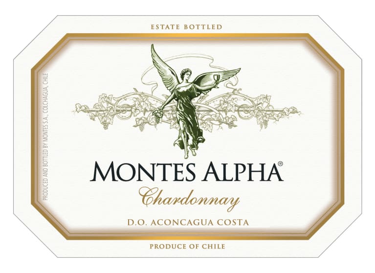 Montes Alpha Series Chardonnay 2019 Front Label