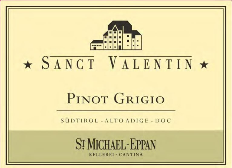 St. Michael-Eppan Sanct Valentin Pinot Grigio 2019 Front Label
