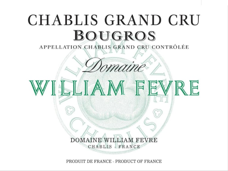 William Fevre Chablis Bougros Grand Cru 2017 Front Label