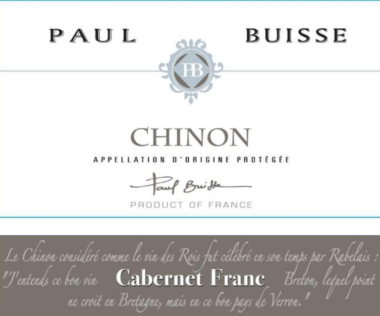 Domaine Paul Buisse Chinon 2020 Front Label