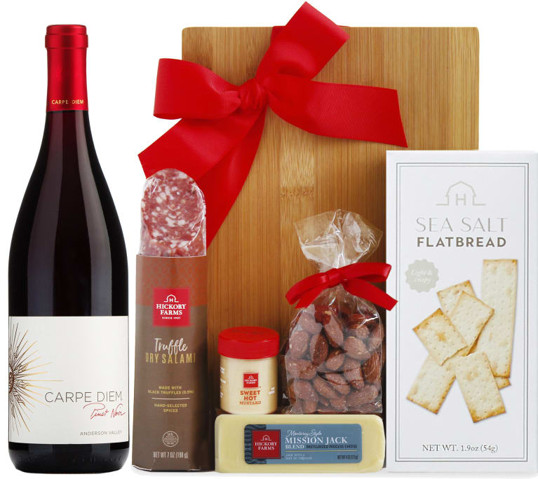 wine.com 90 Point Pinot Noir & Cheese Board Gift Set Gift Product Image