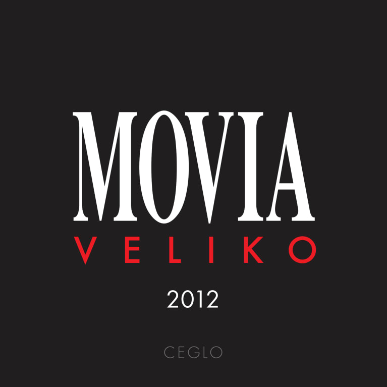 Movia Veliko Rosso 2012 Front Label