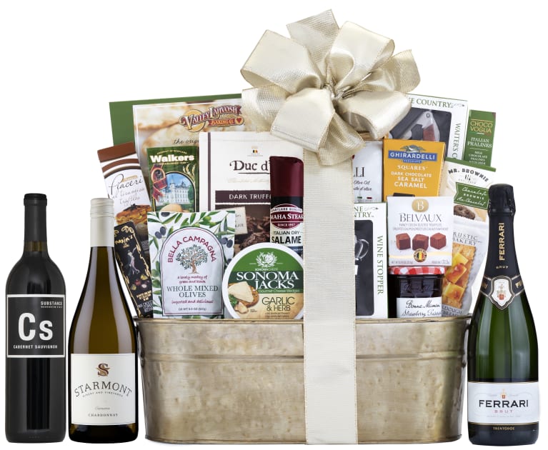 wine.com 90 Point Bountiful Vineyard Wine Gift Basket Gift Product Image