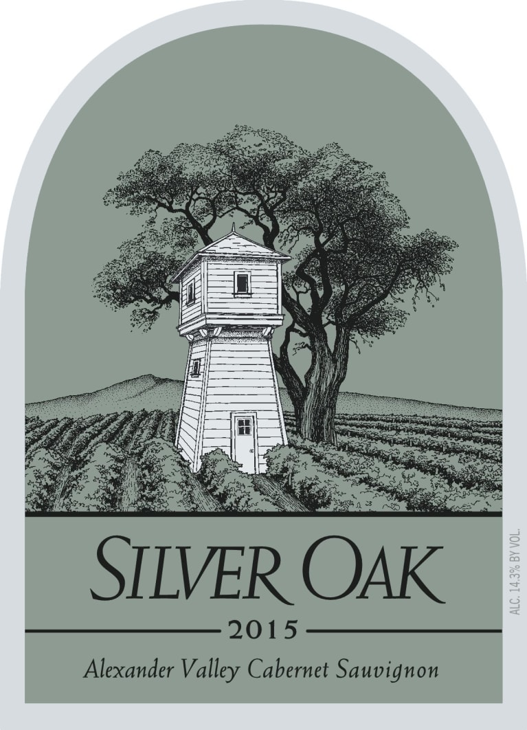 Silver Oak Alexander Valley Cabernet Sauvignon 2015 Front Label