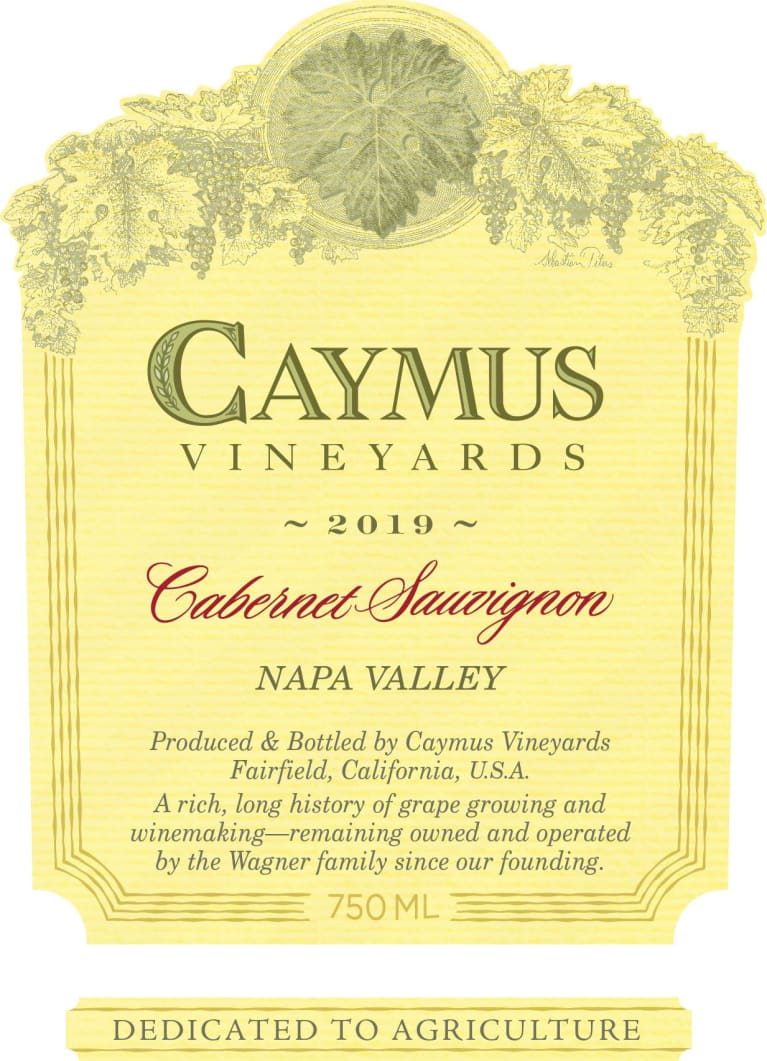 Caymus Napa Valley Cabernet Sauvignon 2019 Front Label