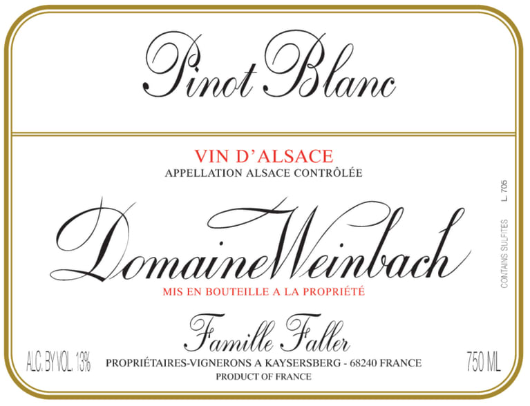 Domaine Weinbach Pinot Blanc 2020 Front Label