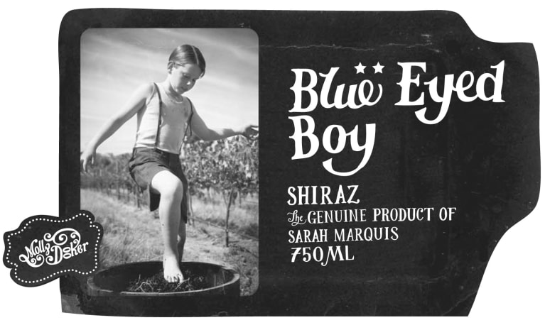 Mollydooker Blue Eyed Boy Shiraz 2020 Front Label