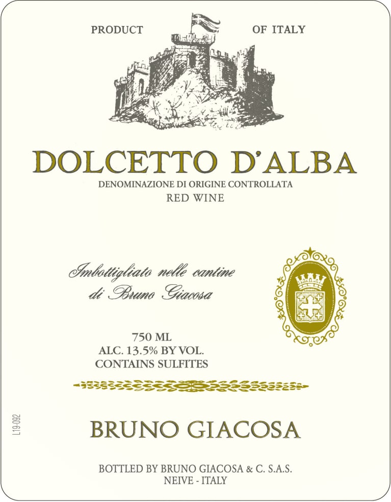 Bruno Giacosa Dolcetto d'Alba 2020 Front Label