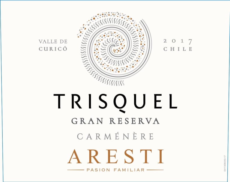 Aresti Trisquel Carmenere 2017 Front Label