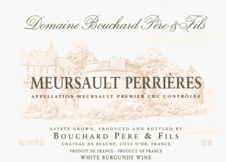 Bouchard Pere & Fils Meursault Perrieres Premier Cru 1999 Front Label