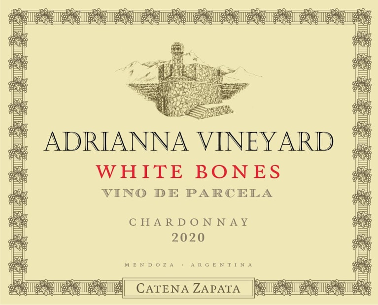 Catena Zapata Adrianna Vineyard White Bones Chardonnay 2020 Front Label