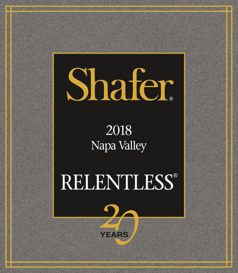 Shafer Relentless 2018 Front Label