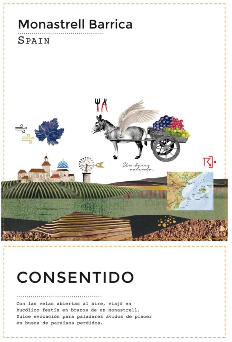 Consentido Monastrell Barrica 2017 Front Label