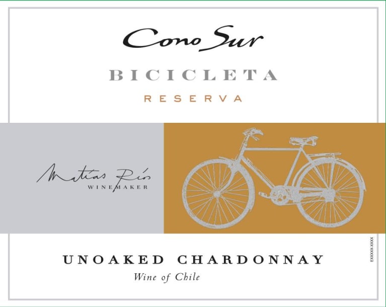 Cono Sur Bicicleta Unoaked Chardonnay 2021 Front Label