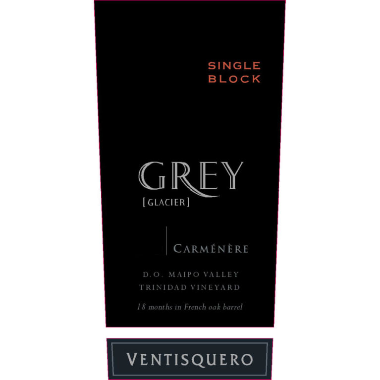 Vina Ventisquero Grey Single Block Trinidad Vineyard Carmenere 2017 Front Label