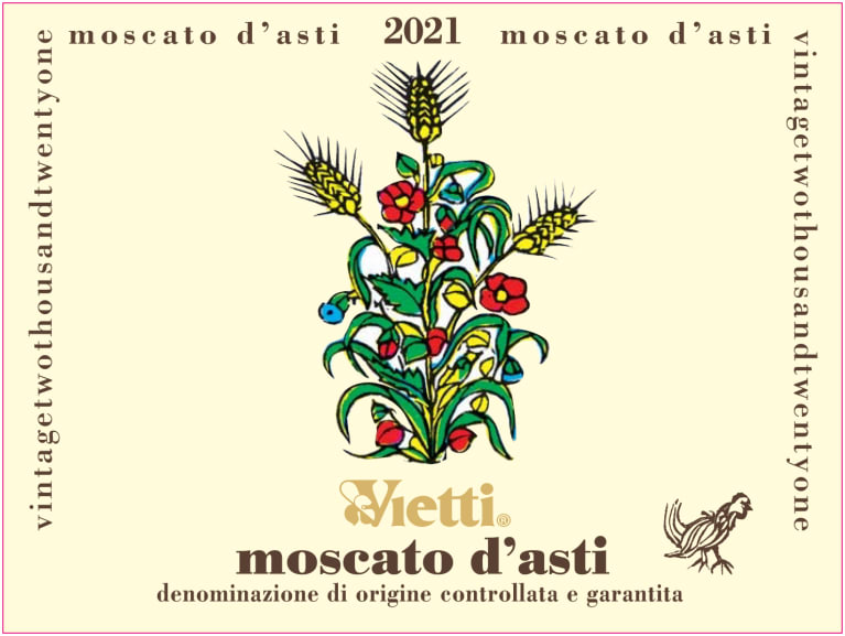 Vietti Moscato d'Asti 2021 Front Label