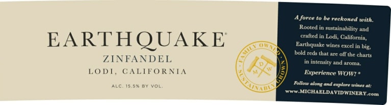 Michael David Winery Earthquake Zinfandel 2019 Front Label